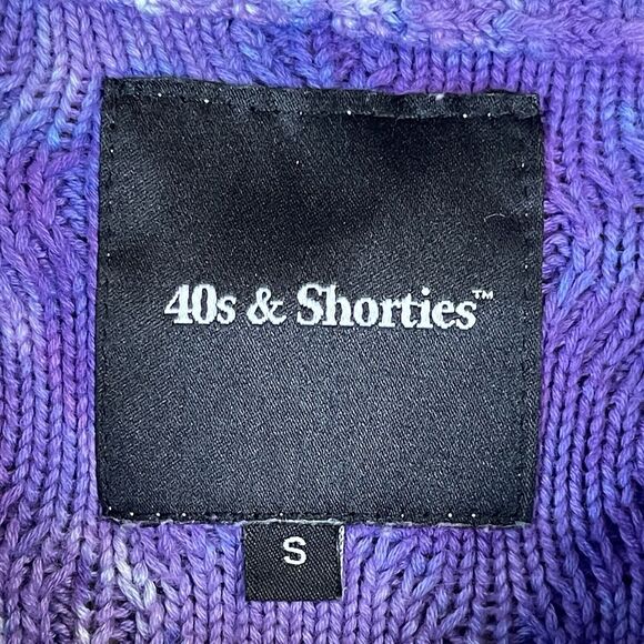 40s & Shorties Sweater Mens Small Multicolor Tie-Dye Knit Relaxed Fit Heavyweigh - Picture 3 of 11